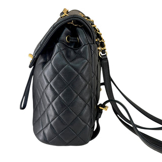 Chanel Mini Quilted Lambskin Backpack Black Gold Hardware