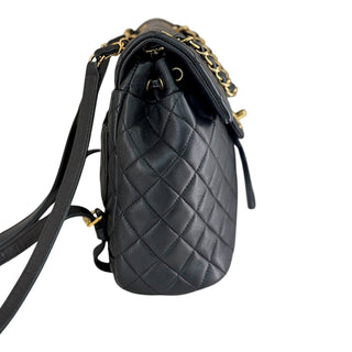 Chanel Mini Quilted Lambskin Backpack Black Gold Hardware