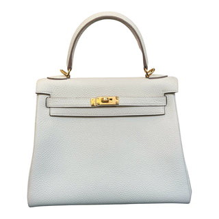 Hermès Kelly 25 Retourne Gris Perle Togo Gold Hardware