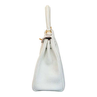 Hermès Kelly 25 Retourne Gris Perle Togo Gold Hardware