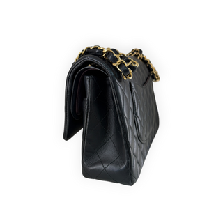 Chanel Black Medium Quilted Lambskin Classic Double Flap Bag GHW