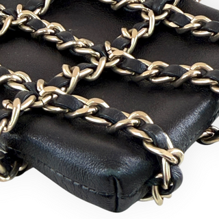 Chanel Black Tech Me Out Leather Chain Crossbody Bag