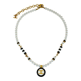 Chanel Faux Pearl CC Necklace & Bracelet Set