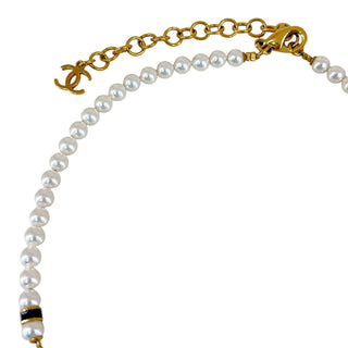 Chanel Faux Pearl CC Necklace & Bracelet Set