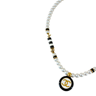 Chanel Faux Pearl CC Necklace & Bracelet Set
