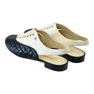 Chanel Bicolour Quilted Lambskin Slingback Oxford Shoes