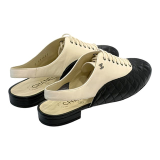 Chanel Bicolour Quilted Lambskin Slingback Oxford Shoes
