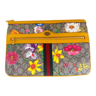 Gucci GG Flora Pouch & Silk Twilly Set