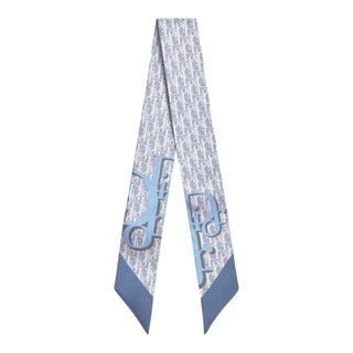 Christian Dior Oblique Mitzah Silk Twilly Scarf