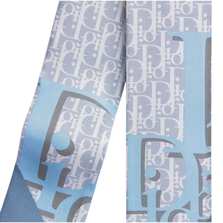 Christian Dior Oblique Mitzah Silk Twilly Scarf