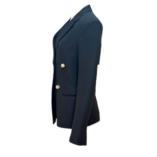 Celine by Phoebe Philo Pearl Button Double-Breasted Blazer Black