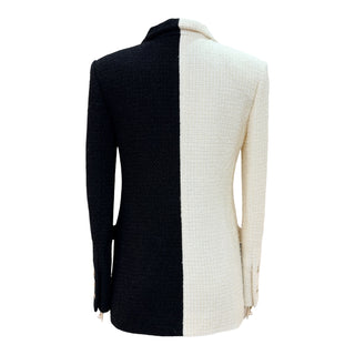 Chanel Half Black Half White Tweed Jacket