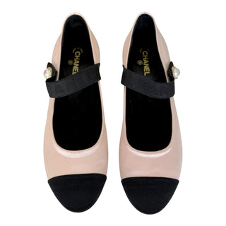 Chanel Pearl Mary Jane Ballet Flats