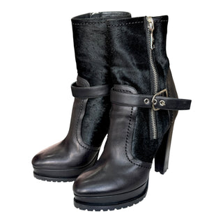 Christian Dior Buckled Platform Ankle Boots