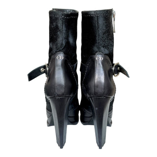 Christian Dior Buckled Platform Ankle Boots