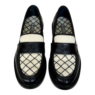 Chanel Shearling CC Loafers