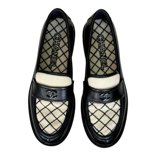 Chanel Shearling CC Loafers