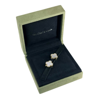 Van Cleef & Arpels Vintage Alhambra 1 Motif Mother of Pearls Earrings
