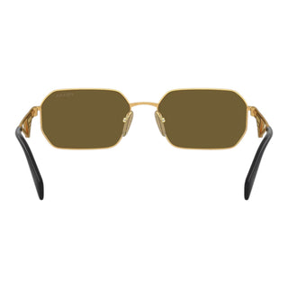 Prada Brown Hexagonal Metal Sunglasses