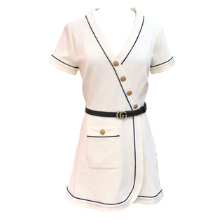 Gucci White Wrap Mini Dress