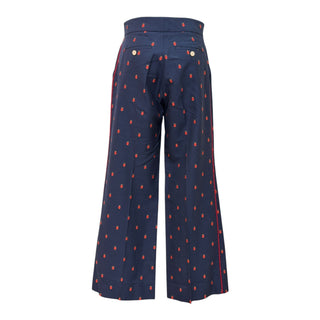 Gucci Navy Ladybird Jacquard Suit Set – Blazer & Trousers