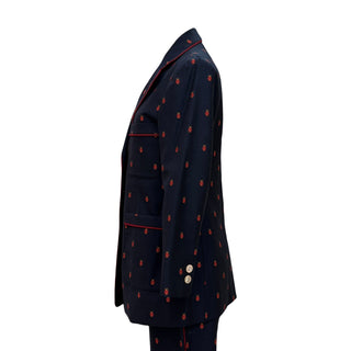 Gucci Navy Ladybird Jacquard Suit Set – Blazer & Trousers