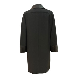 Chanel Black Wool & Silk Embellished Long Coat – FR 36