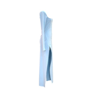 The Attico Sky Blue Asymmetric Long Sleeve Maxi Dress – IT 40