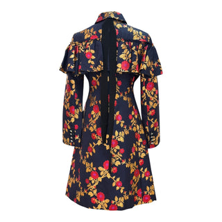 Gucci Spring 2017 Silk Brocade Floral Evening Coat