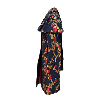 Gucci Spring 2017 Silk Brocade Floral Evening Coat