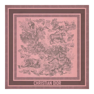 Christian Dior Dioriviera Toile de Jouy Sauvage Silk Scarf