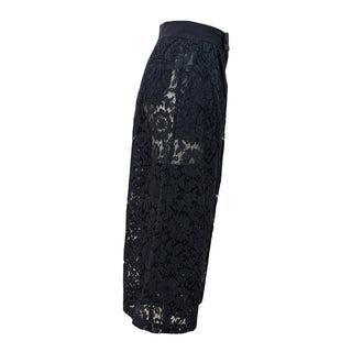 Valentino Black Floral Lace Co-Ord Set with Bow Neck Detail