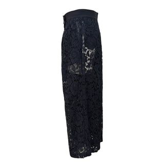 Valentino Black Floral Lace Co-Ord Set with Bow Neck Detail