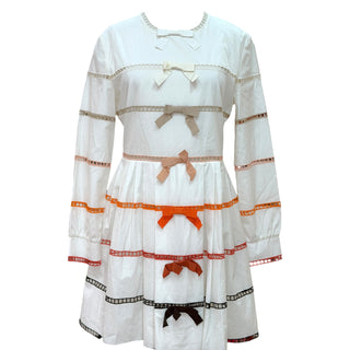 Fendi White Poplin Gradient Bow Dress – SS17 Runway Piece