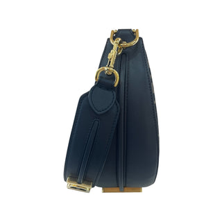 Fendi Moonlight FF Jacquard Canvas Shoulder Bag with Gold-Tone FENDI Logo