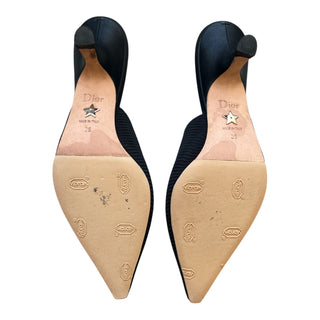 Christian Dior Navy J’Adior Pointed-Toe Slingback Pumps Size 36