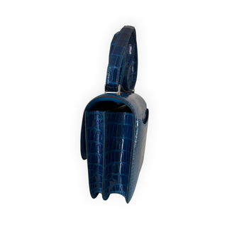 Hermès Constance Blue Exotic Crocodile Palladium Hardware Shoulder Bag