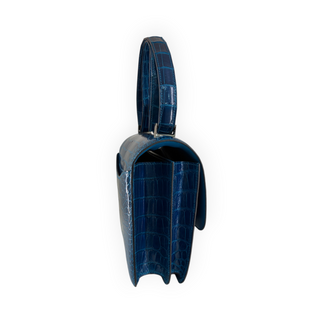 Hermès Constance Blue Exotic Crocodile Palladium Hardware Shoulder Bag