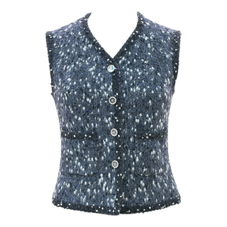 Chanel Speckled Tweed Sleeveless Vest