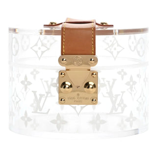 Louis Vuitton Transparent Monogram Resin Cuff Bracelet with Gold S-Lock Hardware