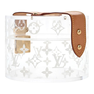 Louis Vuitton Transparent Monogram Resin Cuff Bracelet with Gold S-Lock Hardware