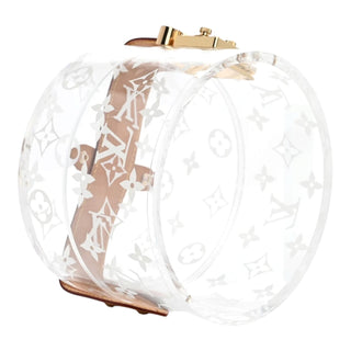 Louis Vuitton Transparent Monogram Resin Cuff Bracelet with Gold S-Lock Hardware