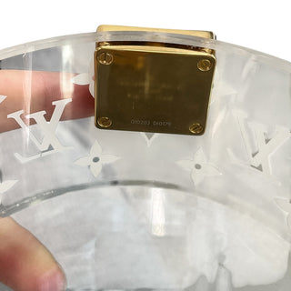 Louis Vuitton Transparent Monogram Resin Cuff Bracelet with Gold S-Lock Hardware