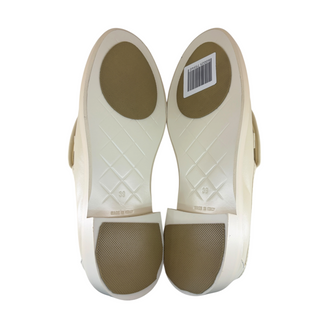 Chanel Ivory Lambskin Quilted CC Turnlock Loafers Size 39