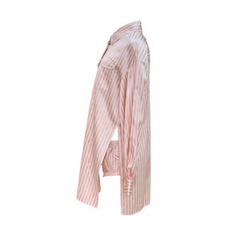 Fendi Pink Striped Silk Shirt Co-Ord Set – SS17 Runway Collection