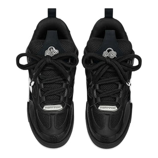 Louis Vuitton LV Skate Black Leather & Mesh Monogram Flower Sneakers