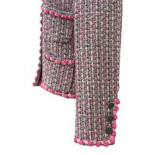 Chanel Multicolour Tweed Jacket with Rosette Trim