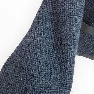 Chanel Navy Textured Knit Jacket Size FR 36