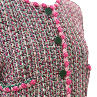 Chanel Multicolour Tweed Jacket with Rosette Trim