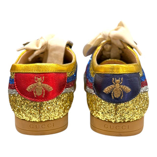 Gucci Falacer Crystal Heart Glitter Sneakers